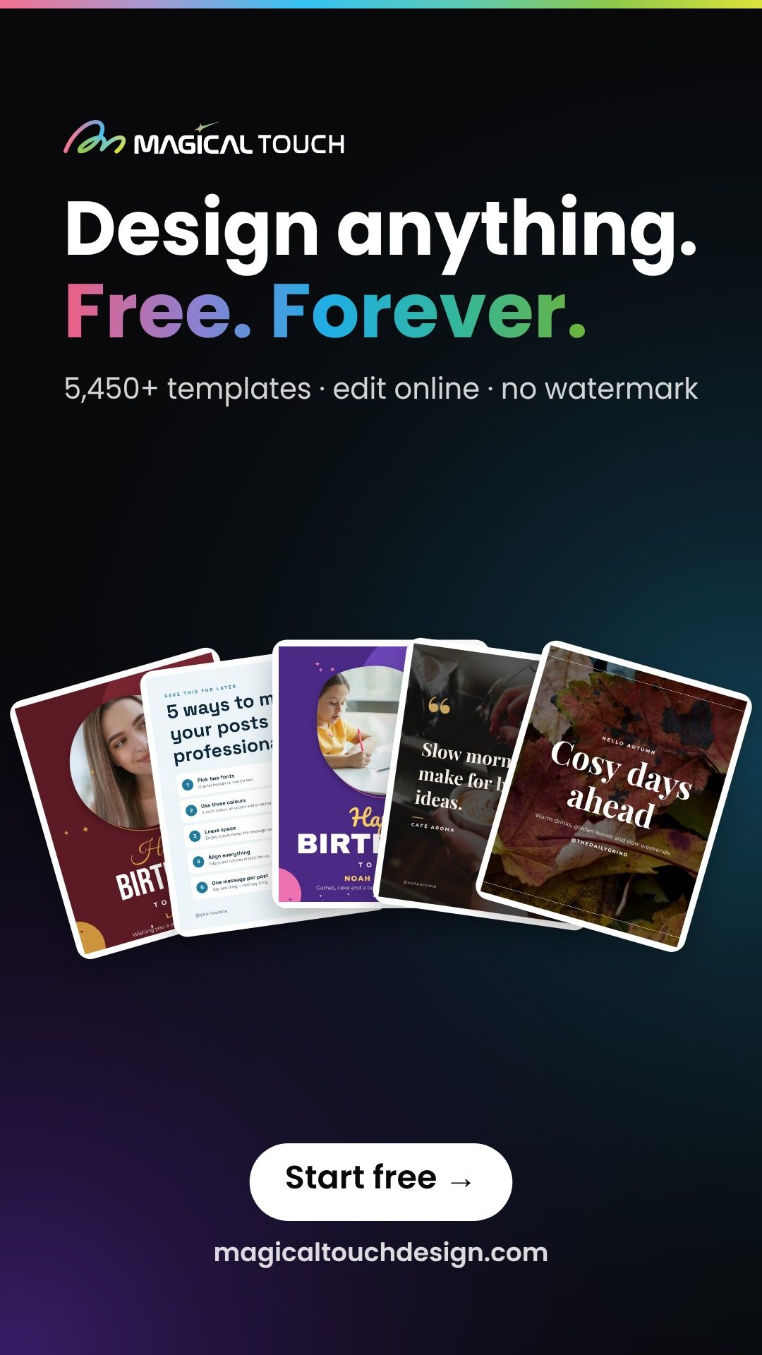 Design anything, free — Magical Touch Design promo reel
