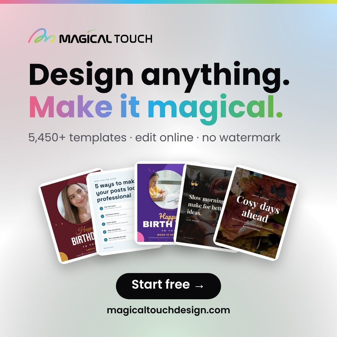 Every feature free — Magical Touch Design video