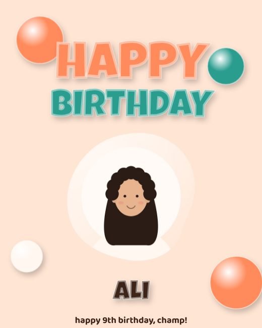 3D Clay Birthday Post template