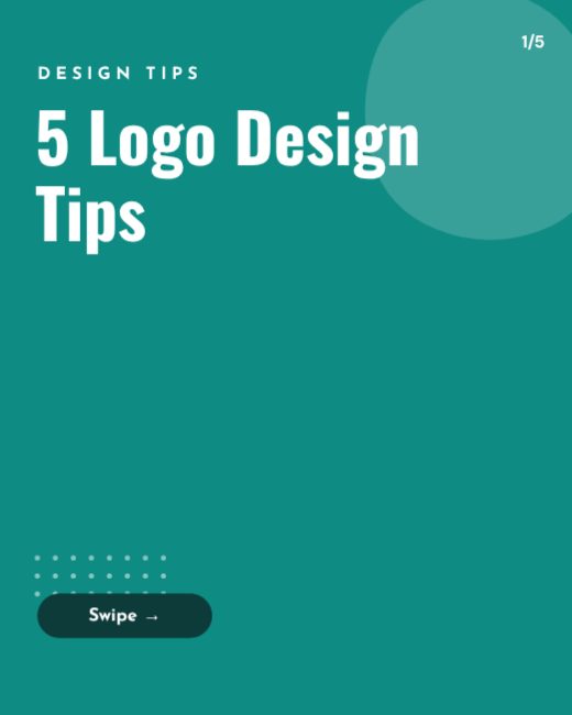 5 Logo Design Tips Carousel template
