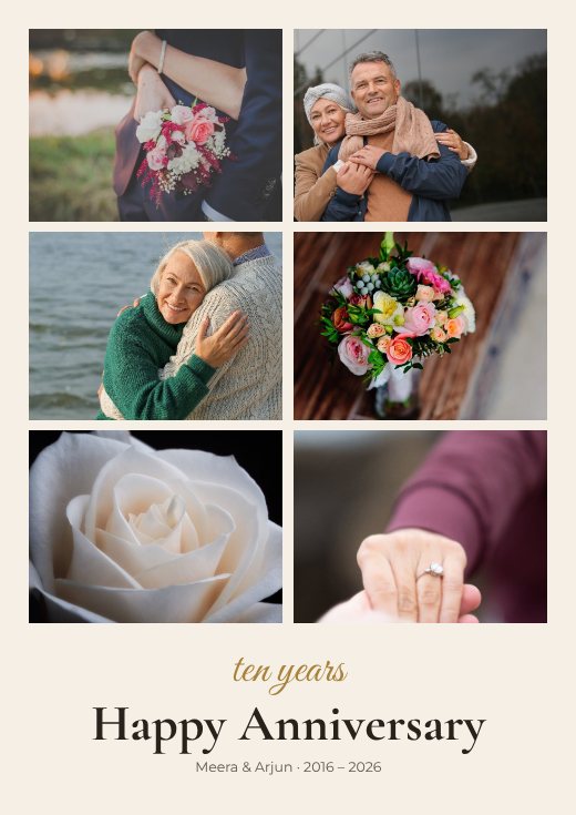 A4 Photo Collage Print