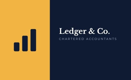 Accountant Navy Split Card template