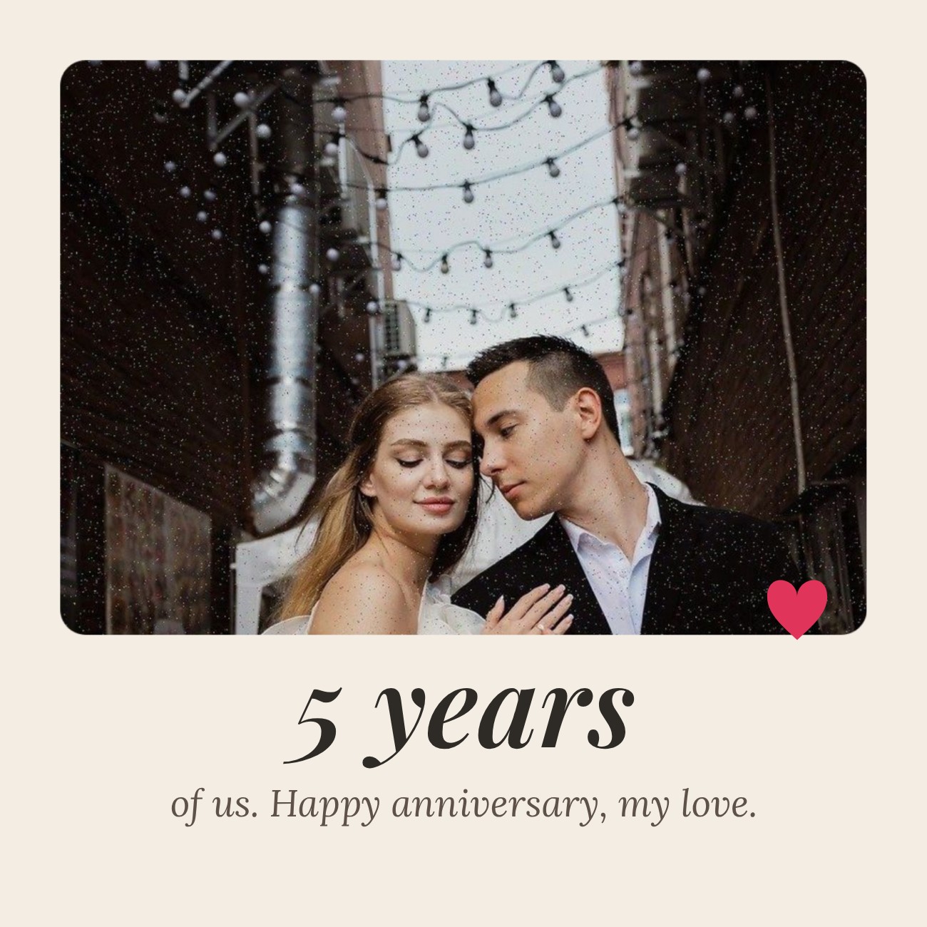 Anniversary Photo Post — editable cards template