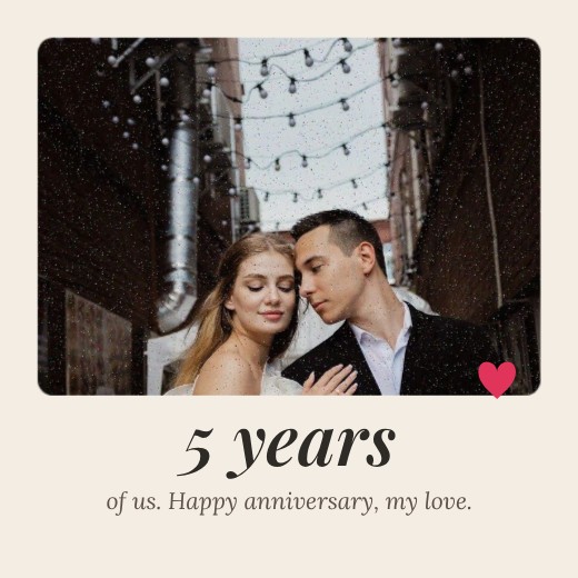 Anniversary Photo Post — free anniversary card template