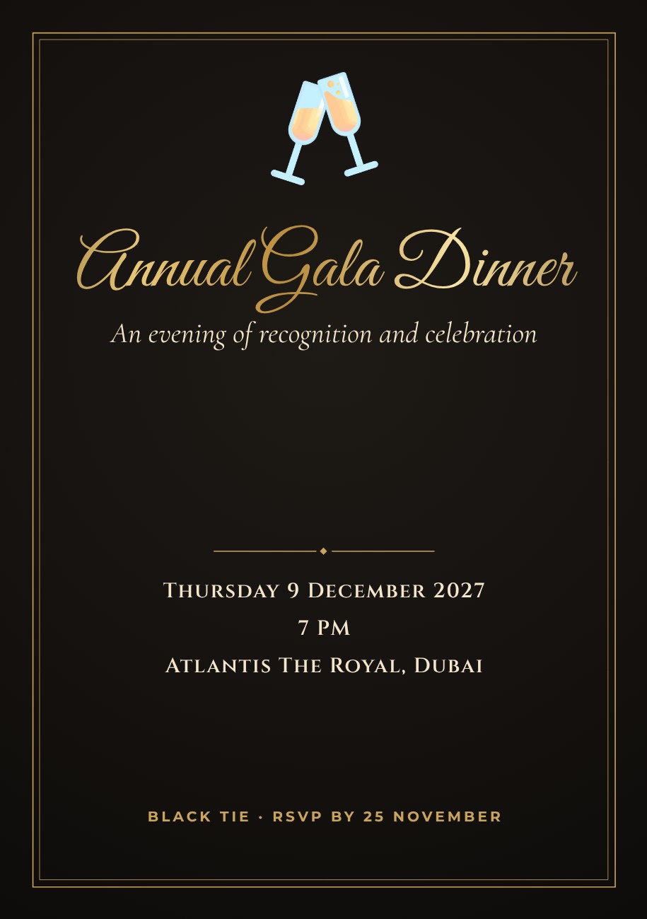 Annual Gala Dinner Invitation — editable events template