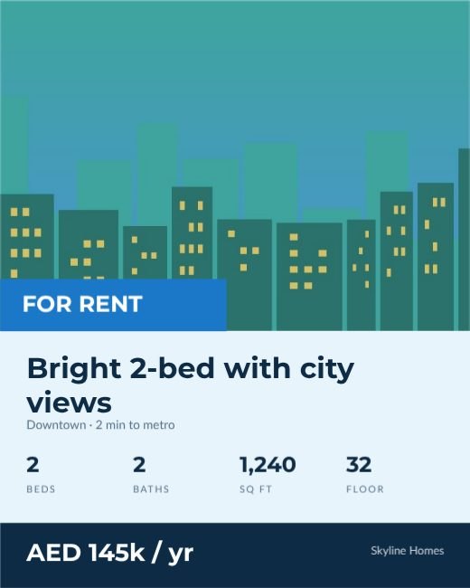 Apartment For Rent Post template