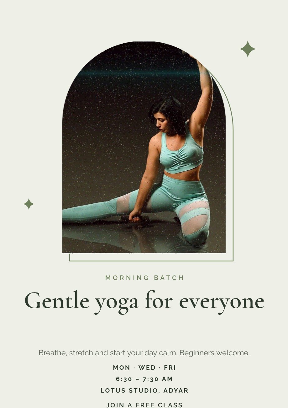 Arch Morning Yoga Flyer — editable business template