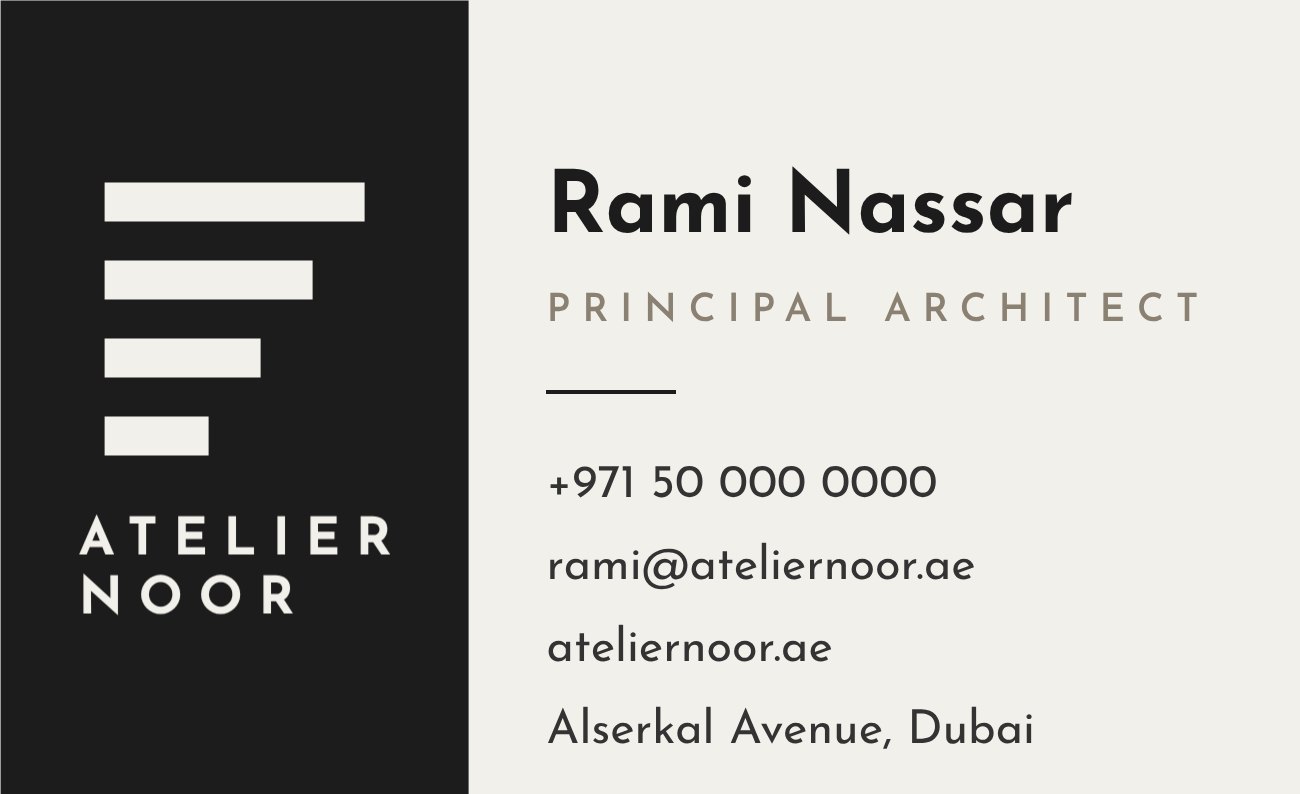Architect Business Card — editable business template