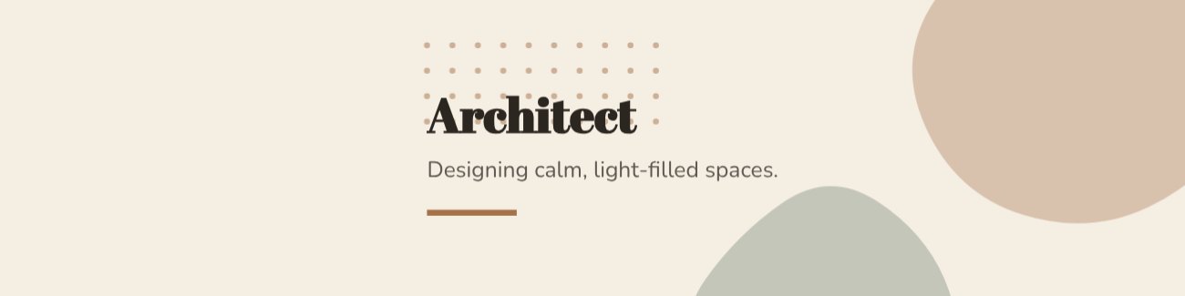 Architect LinkedIn Banner — editable social media template