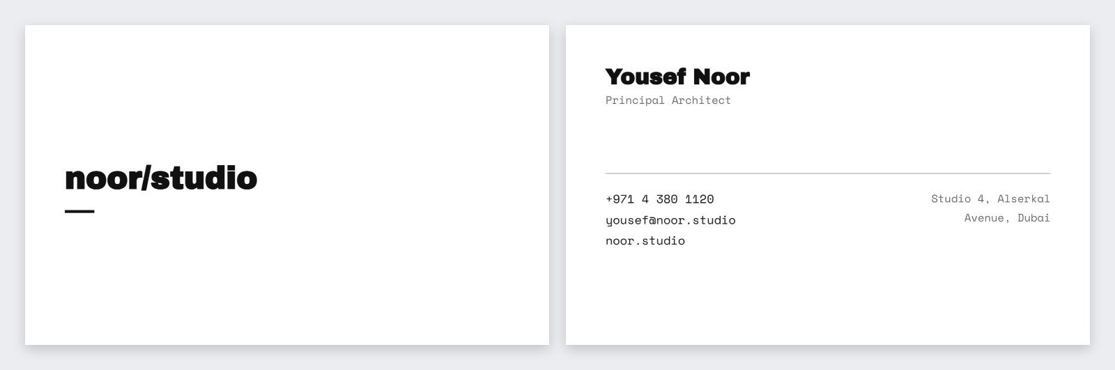 Architect Minimal Card — editable business template