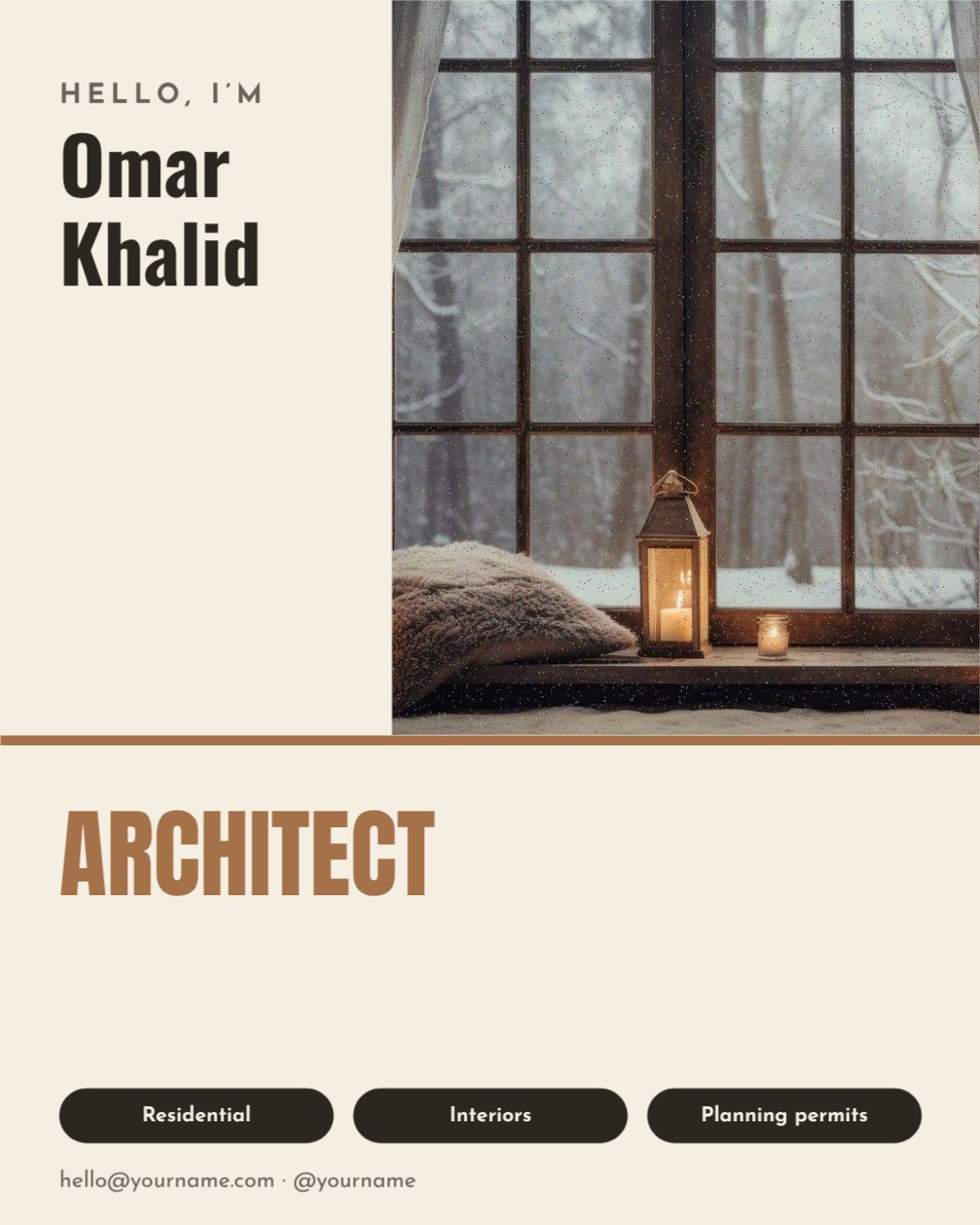 Architect Personal Brand Post — editable social media template