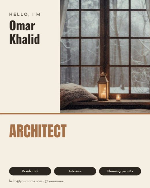 Architect Personal Brand Post template