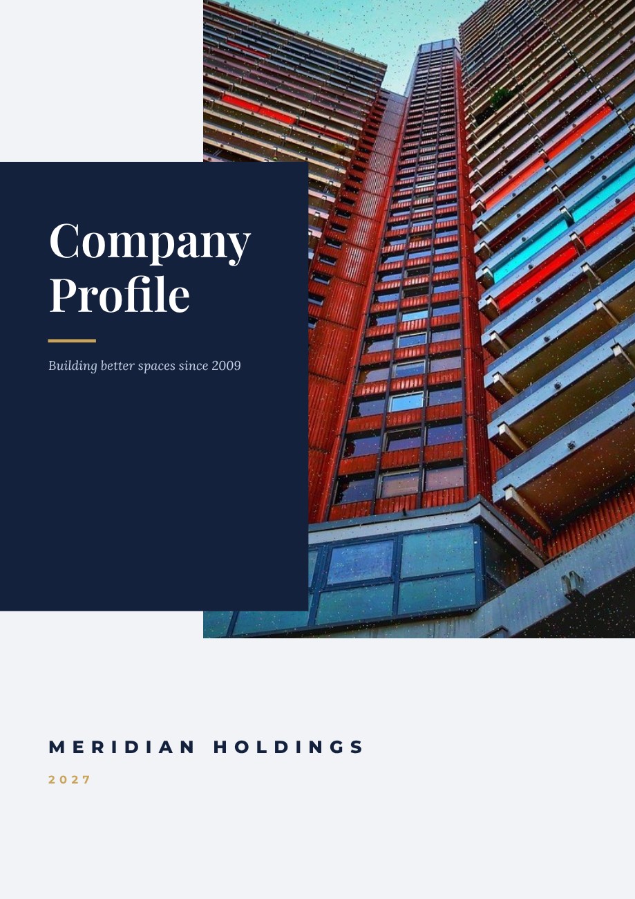 Architecture Company Profile Cover — editable business template