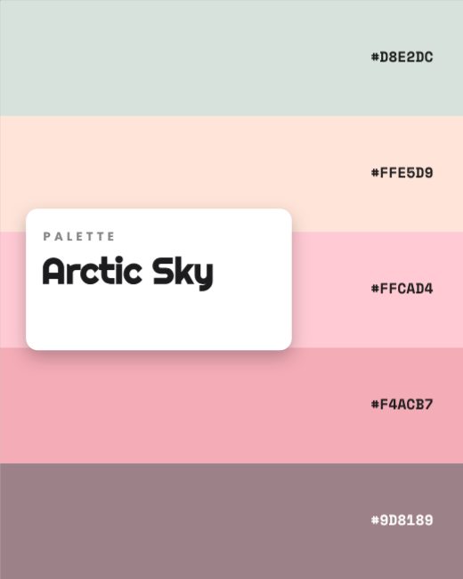 Arctic Sky Colour Palette Post template
