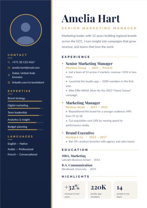 Aurora Executive Resume