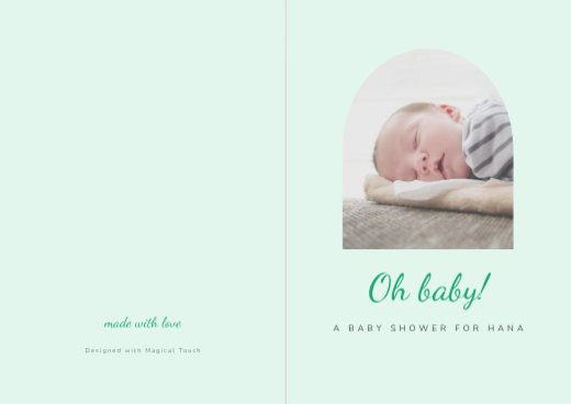 Baby Shower Folded Card — free baby shower invitation template