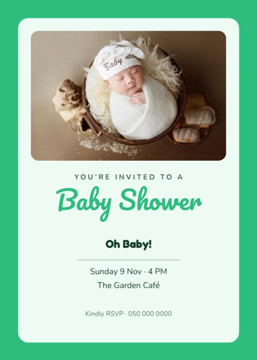 Baby Shower Invitation template