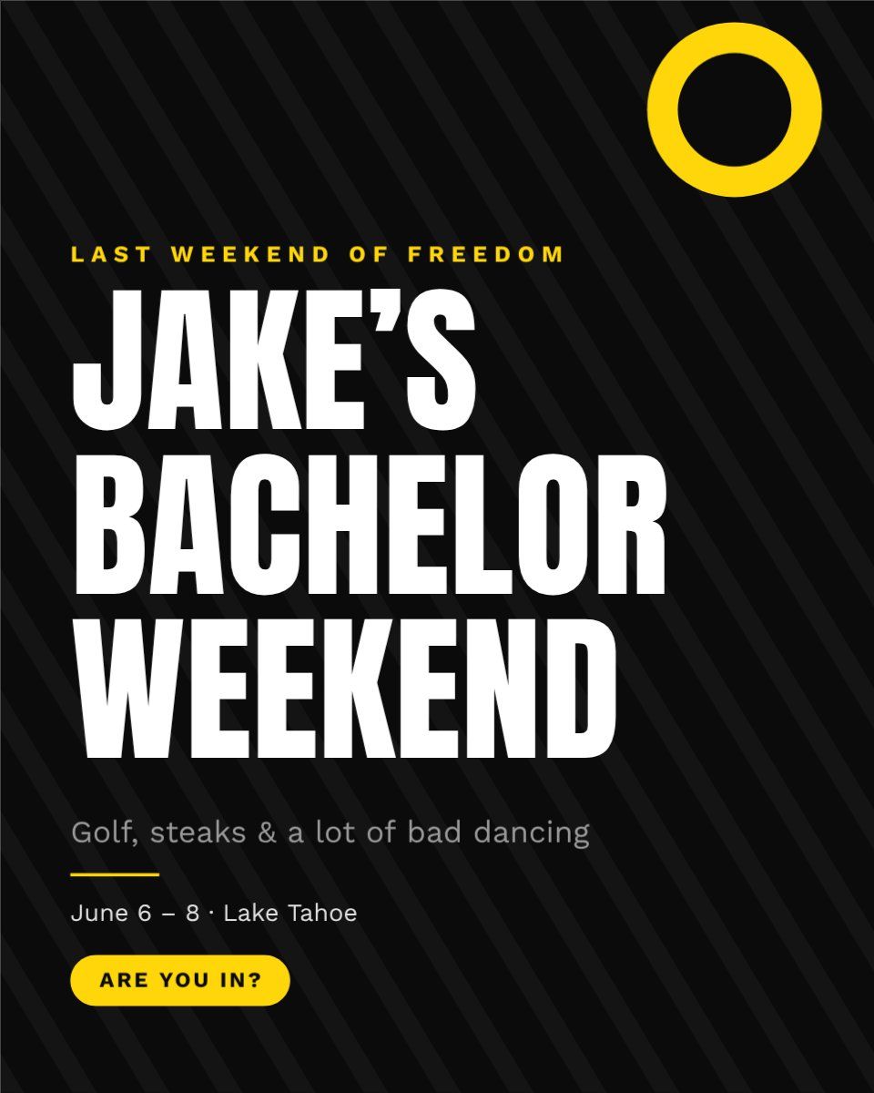 Bachelor Party Weekend — editable wedding template