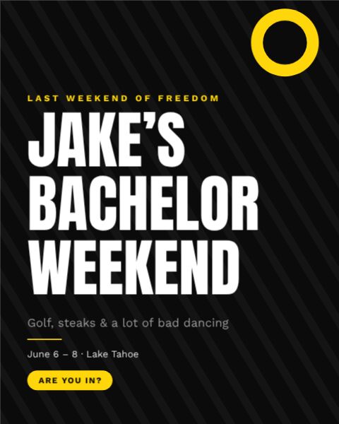 Bachelor Party Weekend template