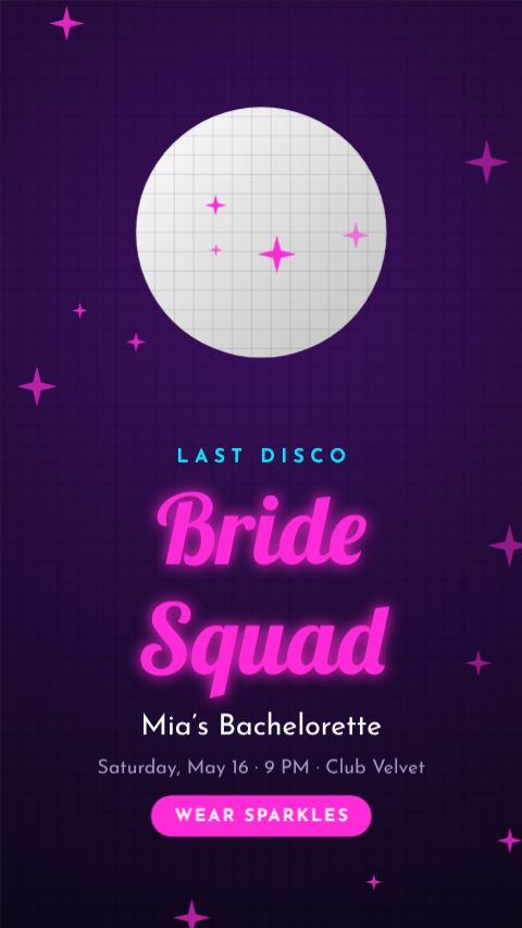 Bachelorette Disco template
