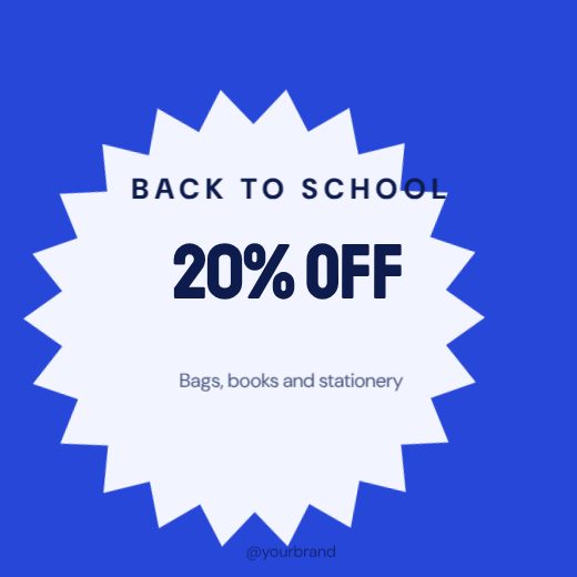 Back to school Promo Post template