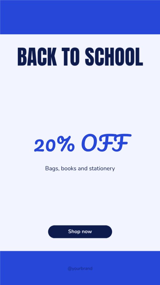 Back to school Promo Story template