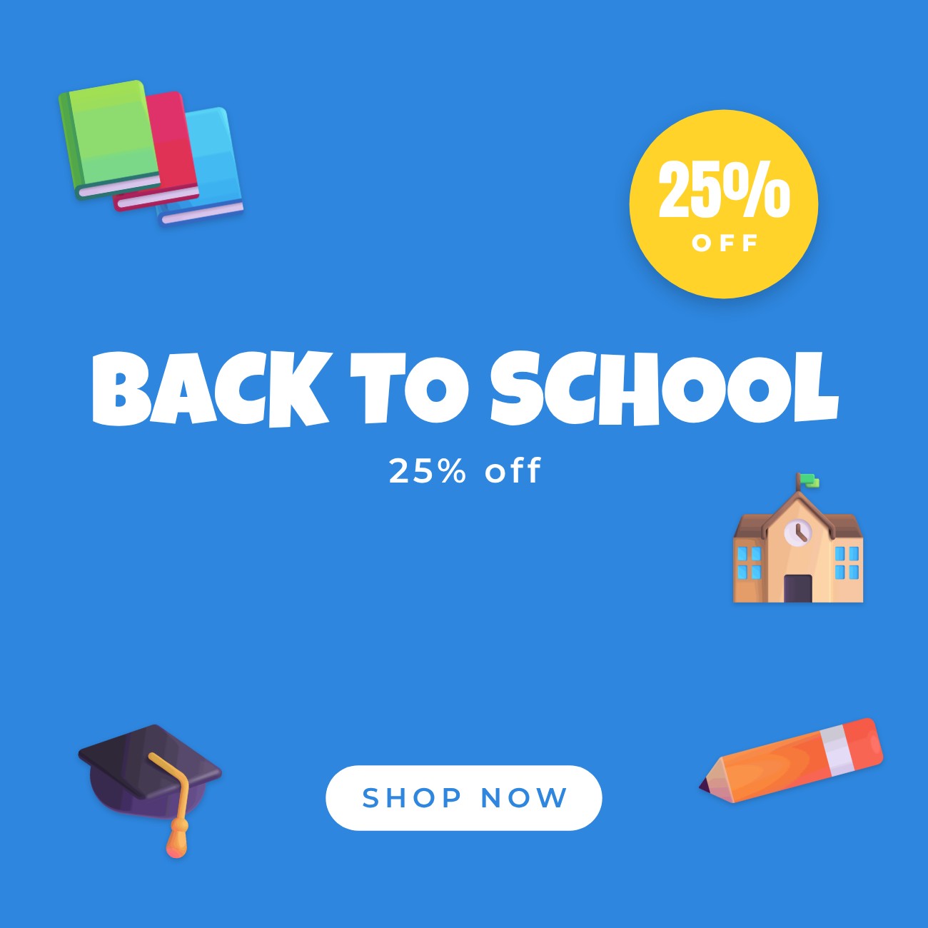 Back to School Sale Post — editable festivals template