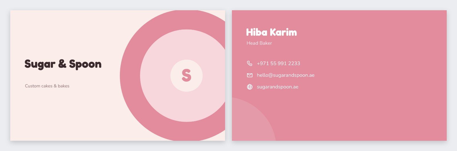 Bakery Circle Card — editable business template