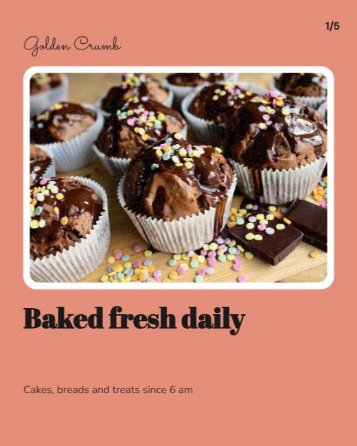 Bakery Instagram Carousel template