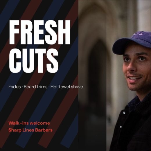 Barber Shop Fresh Cuts Post template