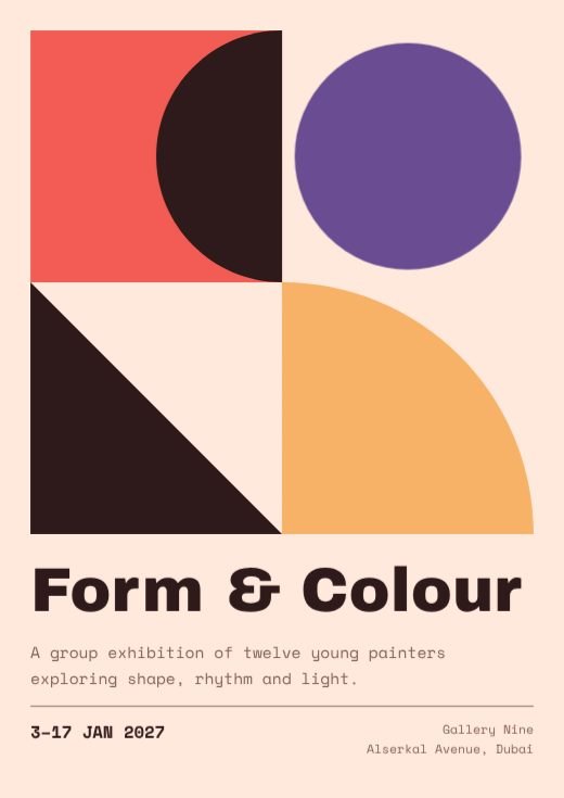 Bauhaus Art Exhibition Poster template