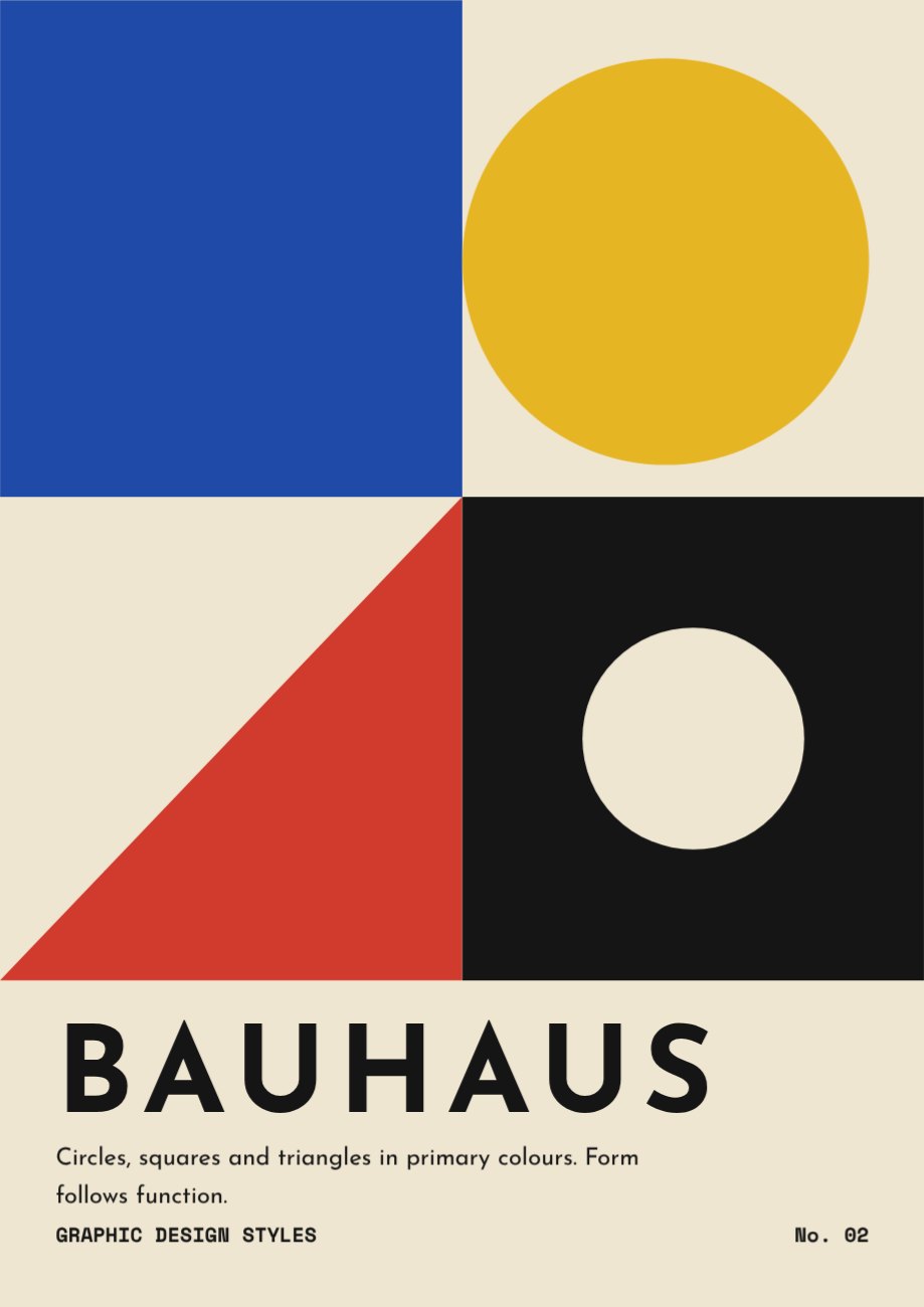 Bauhaus Design Style Poster — editable poster template