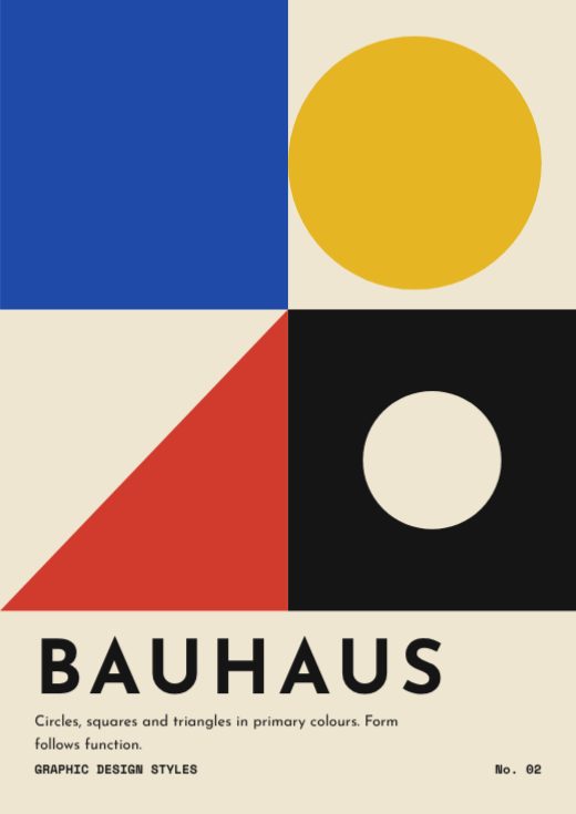 Bauhaus Design Style Poster template