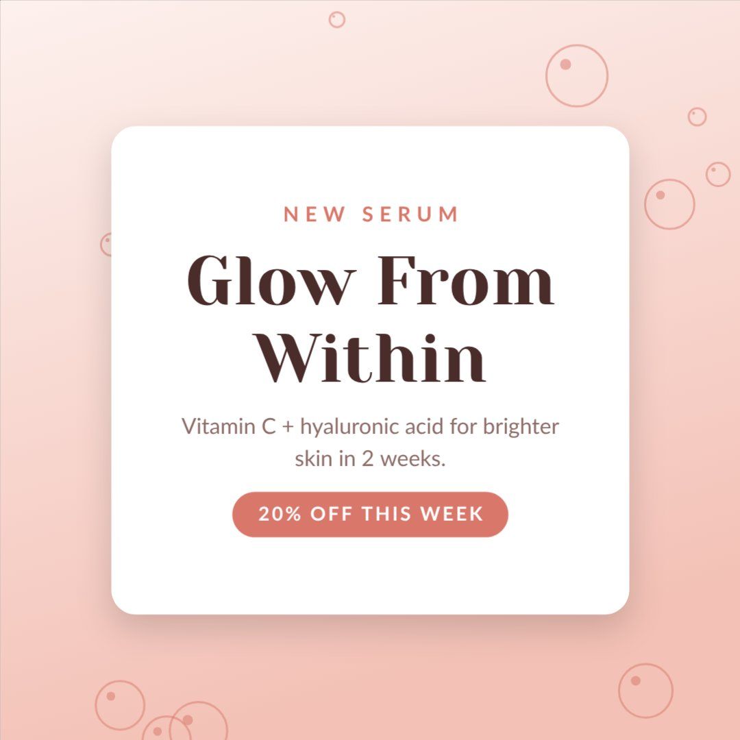 Beauty Glow Post — editable social media template