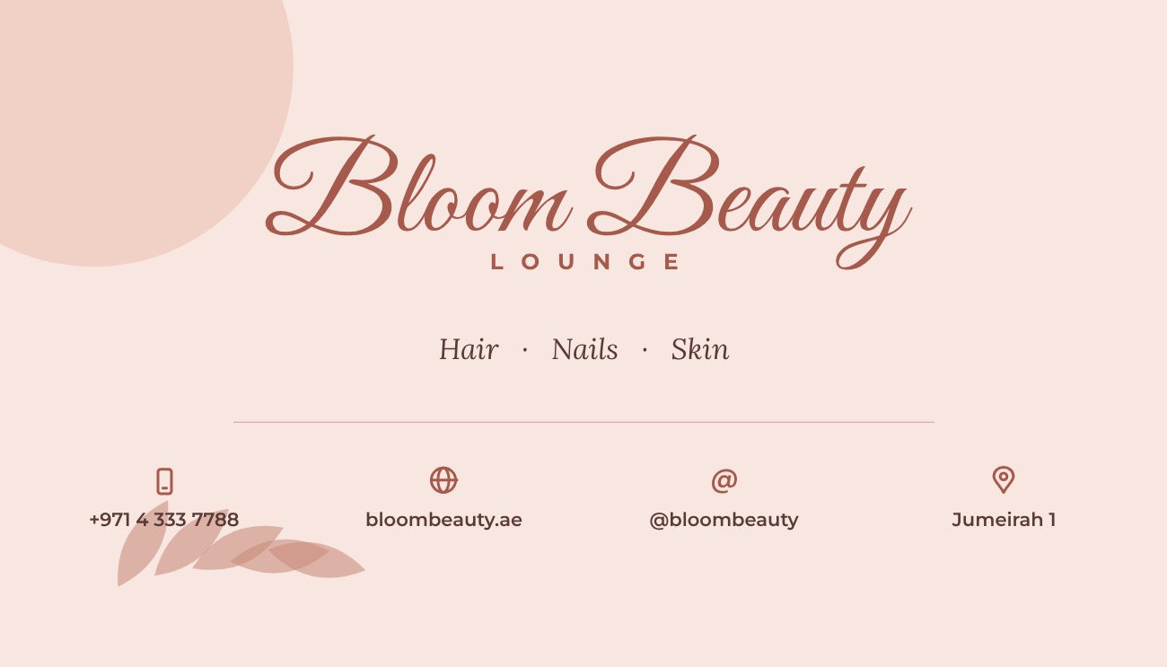 Beauty Salon Business Card — editable business card template
