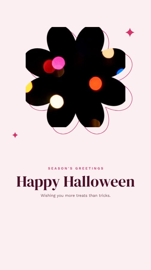 Berry Halloween Wishes Story — editable festivals template