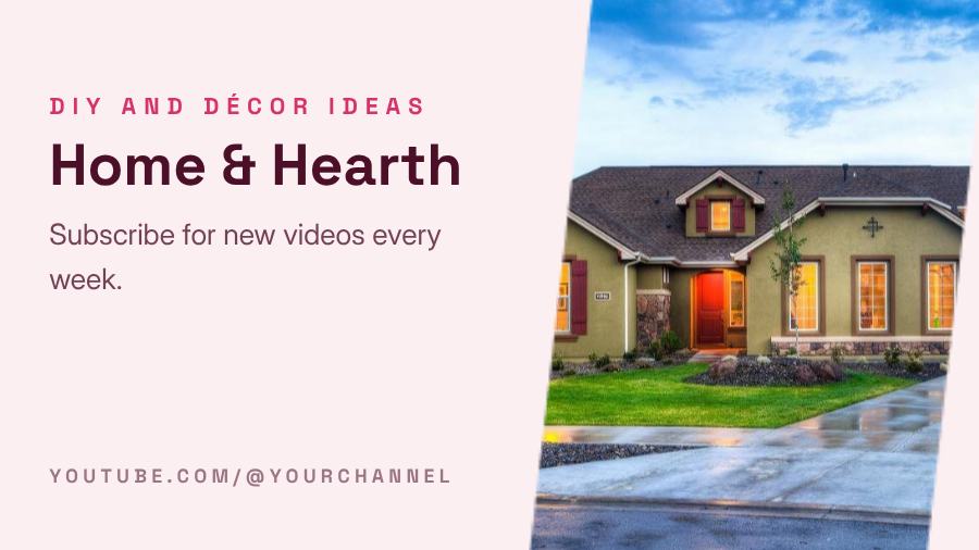 Berry Home & Hearth YouTube Channel Banner — editable social media template