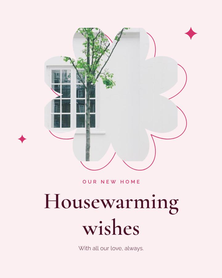 Berry Our new home Housewarming wishes Frame — editable love & family template