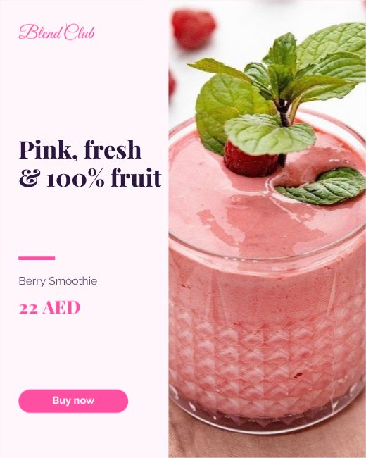 Berry Smoothie Product Ad template