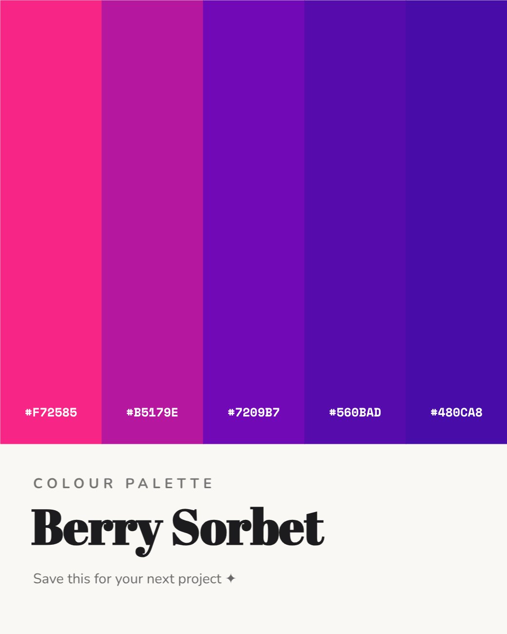 Berry Sorbet Colour Palette Post — editable social media template