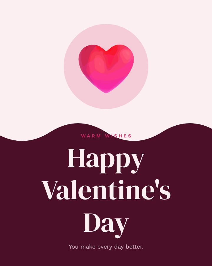 Berry Valentine's Day Greeting Post — editable festivals template