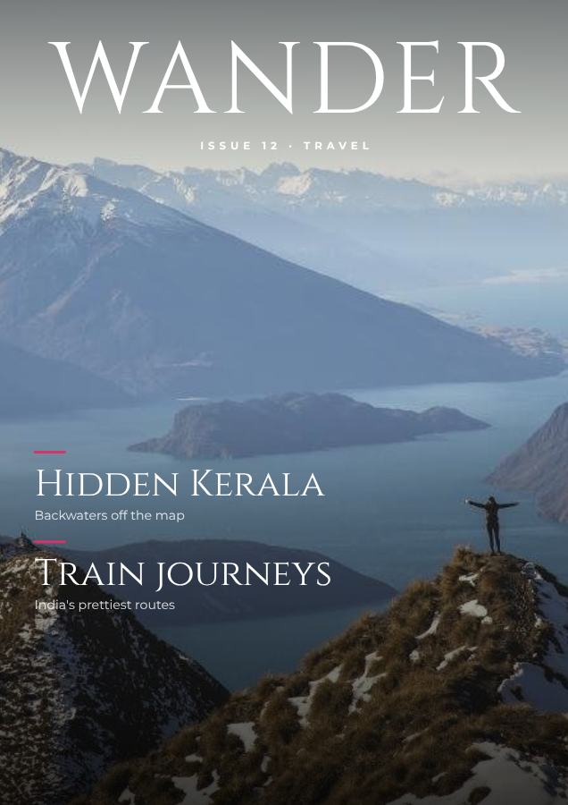 Berry WANDER Travel Magazine Cover Issue 12 — editable marketing template