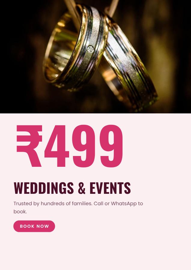 Berry Weddings & events Photography Flyer A4 — editable business template