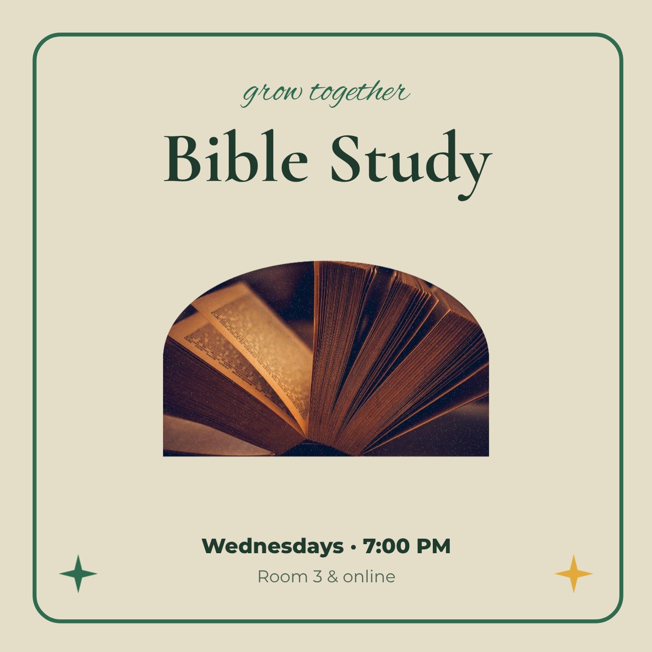 Bible Study Church Post — editable events template