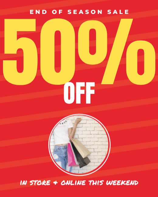 Big Percent Fashion Sale — free graphic editor template