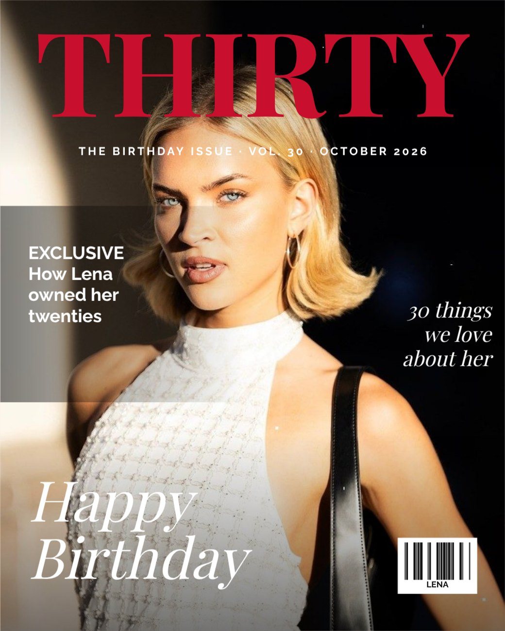 Birthday Issue Magazine Cover — editable birthday template