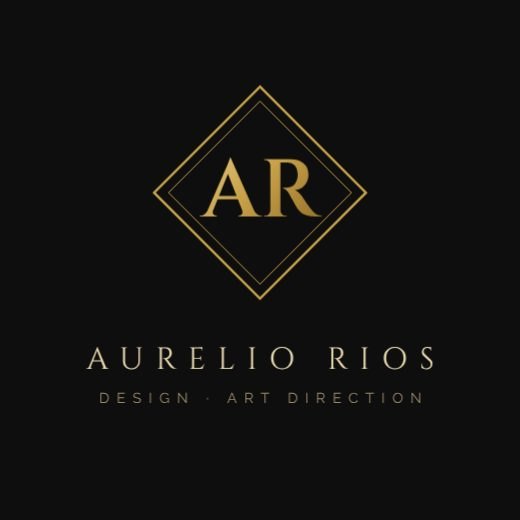 Black And Gold Monogram Logo template