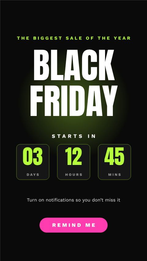Black Friday Countdown Story template