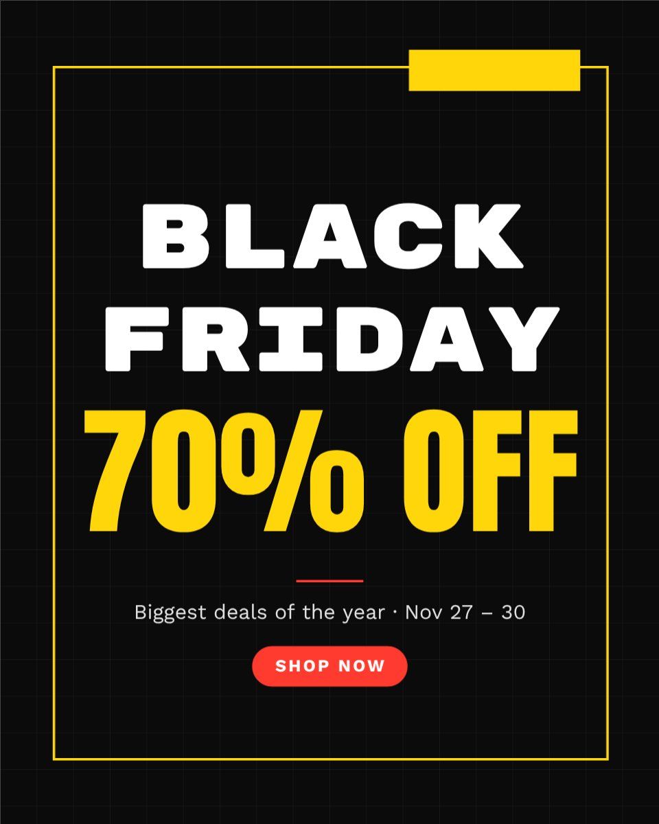 Black Friday Deals — editable marketing template