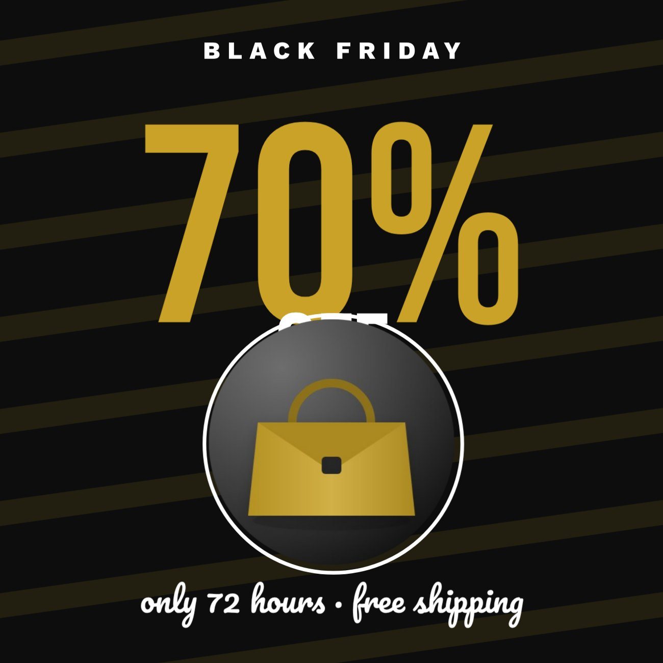 Black Friday Fashion Sale — editable marketing template